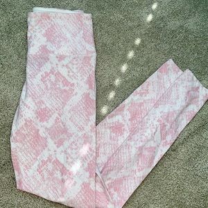 PINK snakeskin Yoga Leggings